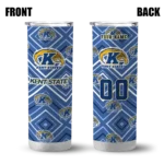 personalized-kent-state-golden-flashes-zipper-leopard-navy-blue-skinny-tumbler-best-selling.webp