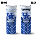 personalized-kentucky-wildcats-chevron-stripes-blue-skinny-tumbler-best-selling.webp