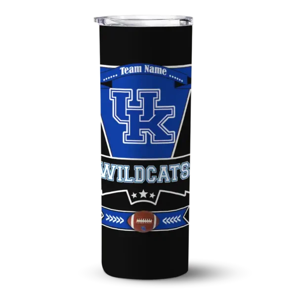 personalized kentucky wildcats helmet belt blue black skinny tumbler best selling 1