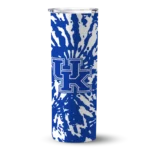 personalized-kentucky-wildcats-metallic-grid-blue-skinny-tumbler-best-selling.webp
