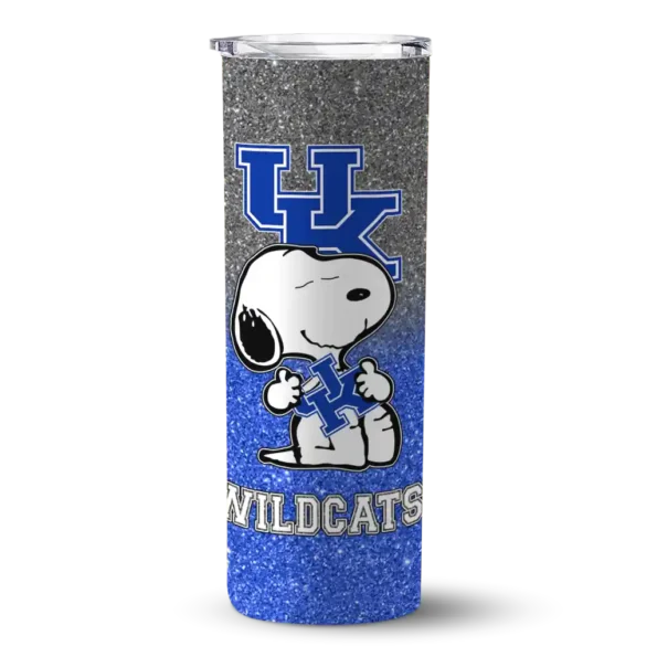 personalized kentucky wildcats snoopy attitude blue skinny tumbler best selling