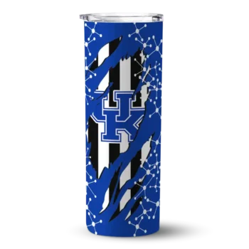 Personalized Kentucky Wildcats Star Pop Blue Black Skinny Tumbler