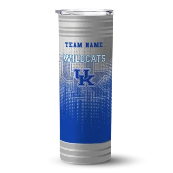 Personalized Kentucky Wildcats Swirl Texture Blue Skinny Tumbler