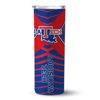Personalized LA Tech Camo Texture Blue Skinny Tumbler