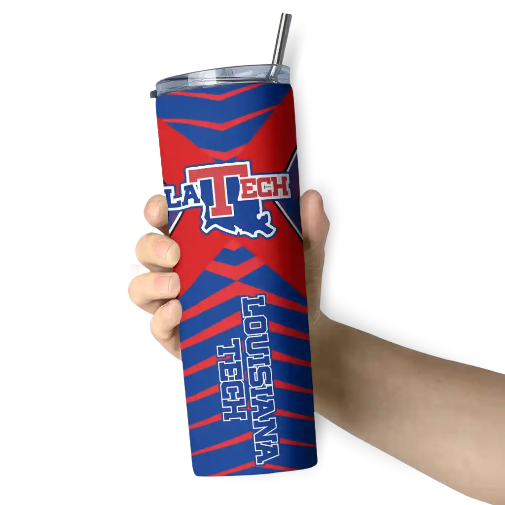 personalized-la-tech-camo-texture-blue-skinny-tumbler-premium-grade.webp