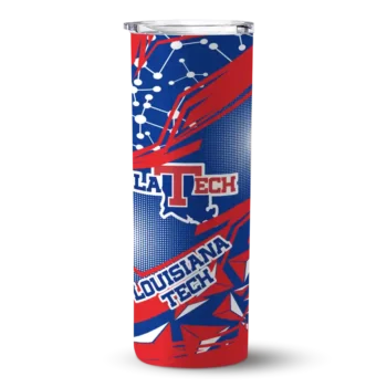 Personalized LA Tech Helmet Clash Blue Skinny Tumbler