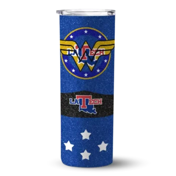 Personalized LA Tech Star Cluster Blue Skinny Tumbler