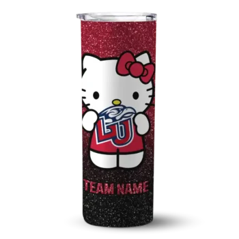 Personalized Liberty Flames Hello Kitty Red Black Skinny Tumbler