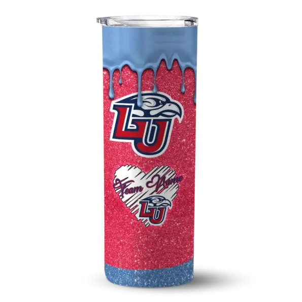 personalized liberty flames pixel fade red skinny tumbler best selling