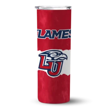 Personalized Liberty Flames Torn Band Red White Skinny Tumbler