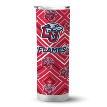 Personalized Liberty Flames Zipper Leopard Red Skinny Tumbler