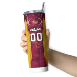 personalized-louisiana-monroe-warhawks-stacked-diamond-red-skinny-tumbler-best-selling.webp