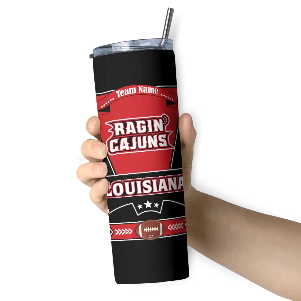 personalized-louisiana-ragin-cajuns-helmet-belt-red-black-skinny-tumbler-premium-grade.webp