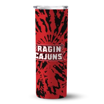 Louisiana Ragin' Cajuns Tumber - Personalized Metallic Grid Skinny Red