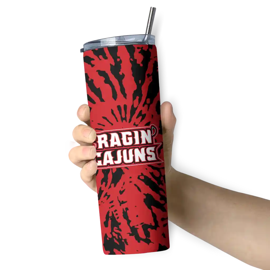 personalized-louisiana-ragin-cajuns-metallic-grid-red-skinny-tumbler-premium-grade.webp blank