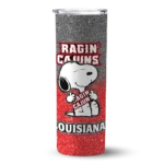 personalized-louisiana-ragin-cajuns-snoopy-attitude-red-skinny-tumbler-best-selling.webp