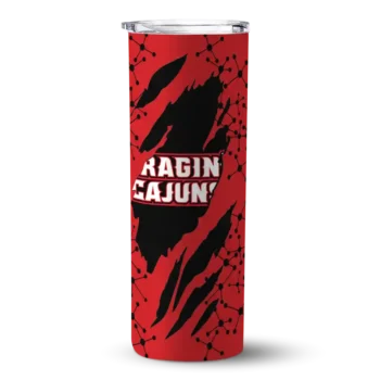 Louisiana Ragin' Cajuns Tumber - Personalized Star Pop Skinny Red Black