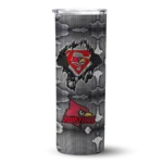 personalized-louisville-cardinals-chevron-v-red-gray-skinny-tumbler-best-selling.webp