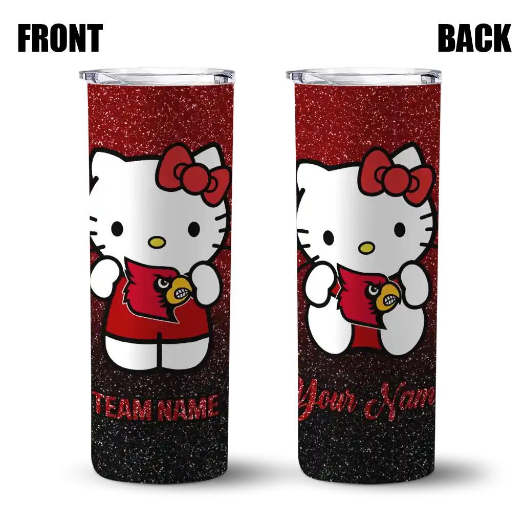 personalized-louisville-cardinals-hello-kitty-red-black-skinny-tumbler-fashion-forward.webp