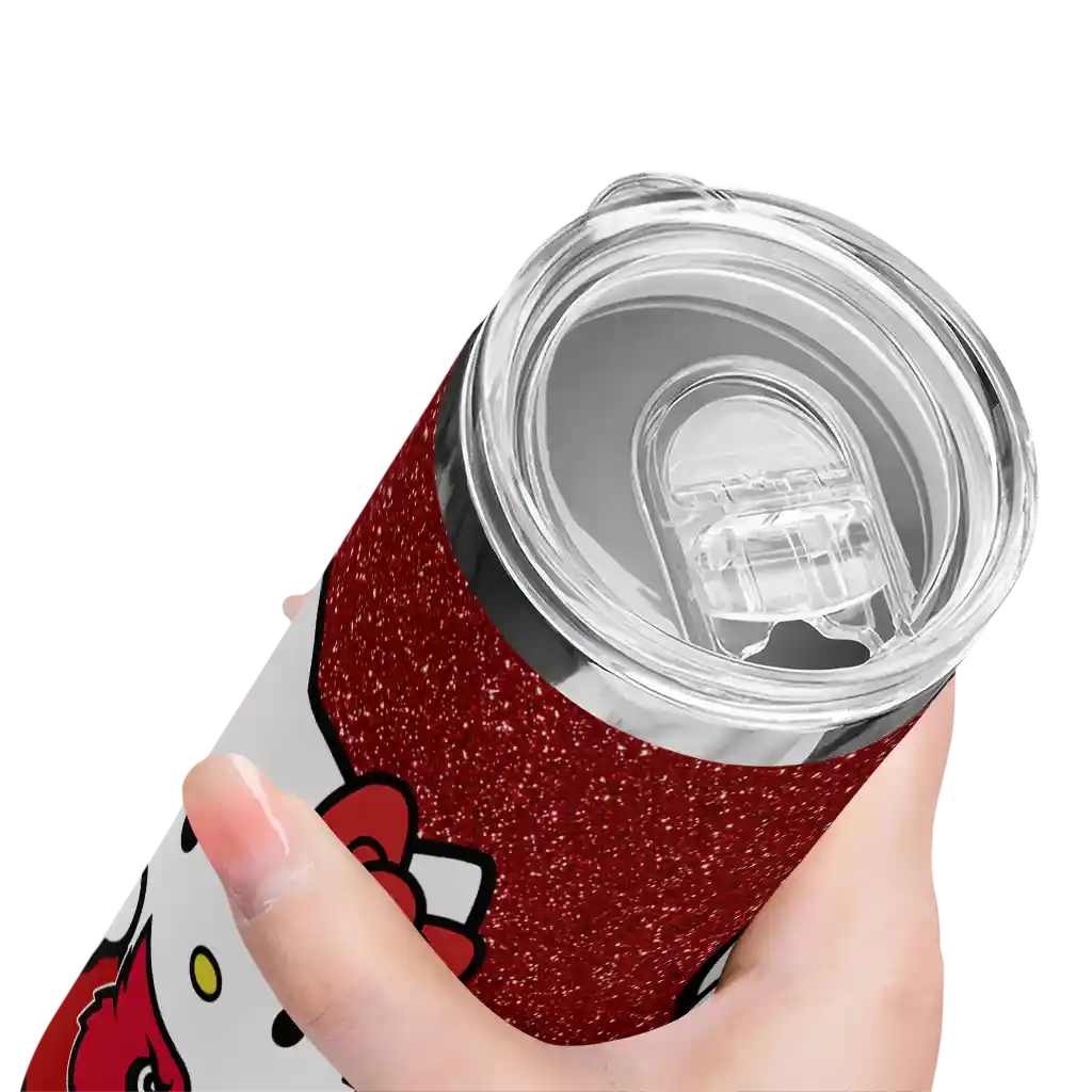 personalized-louisville-cardinals-hello-kitty-red-black-skinny-tumbler-high-quality.webp