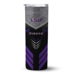 personalized-lsu-tigers-hexagon-honeycomb-purple-black-skinny-tumbler-best-selling.webp