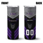 personalized-lsu-tigers-hexagon-honeycomb-purple-black-skinny-tumbler-best-selling.webp