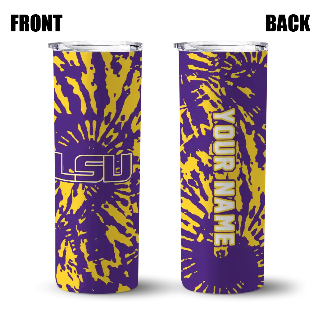 personalized-lsu-tigers-metallic-grid-purple-skinny-tumbler-fashion-forward.webp