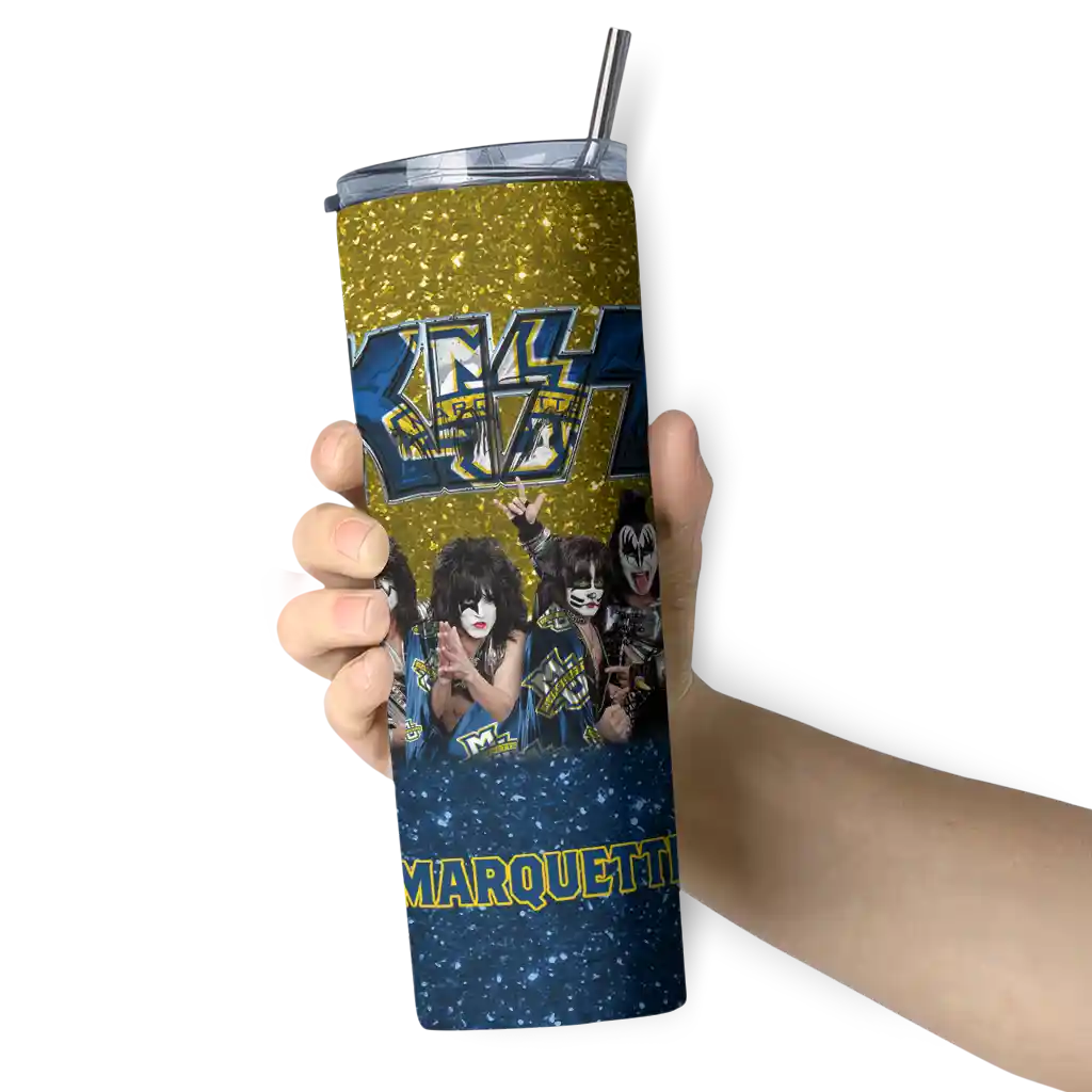 personalized-marquette-golden-eagles-kiss-band-yellow-skinny-tumbler-premium-grade.webp