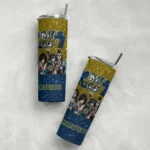 personalized-marquette-golden-eagles-kiss-band-yellow-skinny-tumbler-best-selling.webp