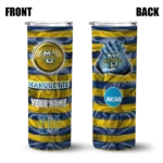 personalized-marquette-golden-eagles-patterned-waves-blue-skinny-tumbler-best-selling-1.webp