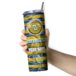 personalized-marquette-golden-eagles-patterned-waves-blue-skinny-tumbler-best-selling-1.webp