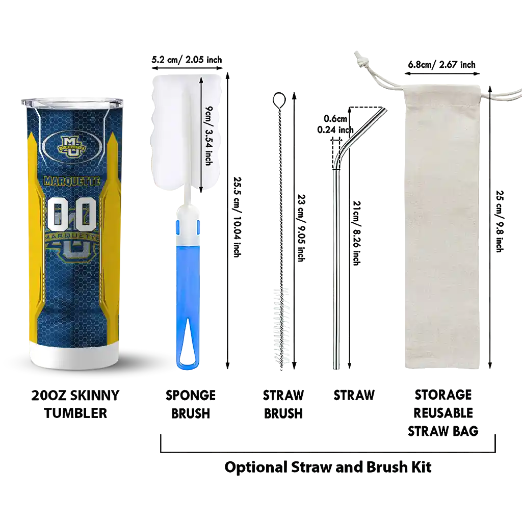 personalized-marquette-golden-eagles-stacked-diamond-blue-skinny-tumbler-new-arrival.webp