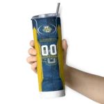 personalized-marquette-golden-eagles-stacked-diamond-blue-skinny-tumbler-best-selling.webp