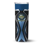 personalized-marquette-golden-eagles-superman-emblem-blue-black-skinny-tumbler-best-selling.webp