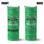 personalized-marshall-thundering-herd-chevron-patch-green-skinny-tumbler-best-selling.webp