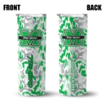 personalized-marshall-thundering-herd-claw-marks-green-white-skinny-tumbler-best-selling.webp