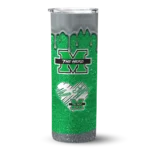 personalized-marshall-thundering-herd-pixel-fade-green-skinny-tumbler-best-selling-1.webp