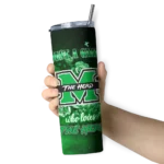 personalized-marshall-thundering-herd-rose-romance-green-black-skinny-tumbler-best-selling-3.webp