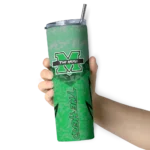 personalized-marshall-thundering-herd-spiral-burst-print-green-skinny-tumbler-best-selling-1.webp