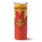 personalized-maryland-terrapins-chevron-stripes-red-skinny-tumbler-best-selling.webp