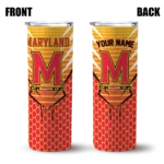 personalized-maryland-terrapins-chevron-stripes-red-skinny-tumbler-best-selling.webp
