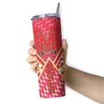 personalized-maryland-terrapins-monogram-burst-red-white-skinny-tumbler-best-selling.webp