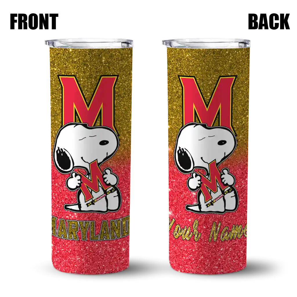 personalized-maryland-terrapins-snoopy-attitude-red-skinny-tumbler-fashion-forward.webp