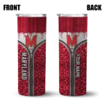 personalized-maryland-terrapins-sparkle-drip-red-skinny-tumbler-best-selling-1.webp