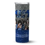 personalized-memphis-tigers-kiss-band-gray-skinny-tumbler-best-selling-1.webp
