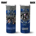 personalized-memphis-tigers-kiss-band-gray-skinny-tumbler-best-selling-1.webp