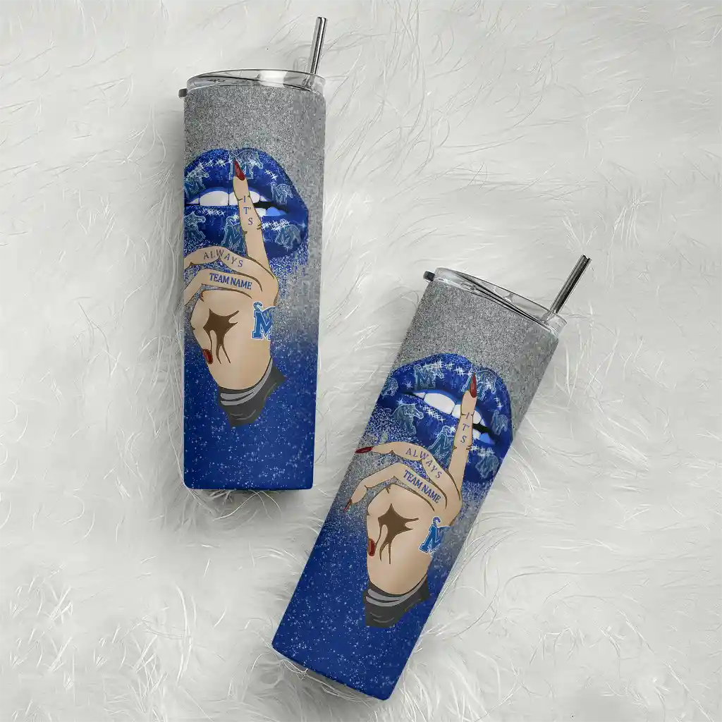 personalized-memphis-tigers-sparkle-lips-blue-skinny-tumbler-top-rated.webp