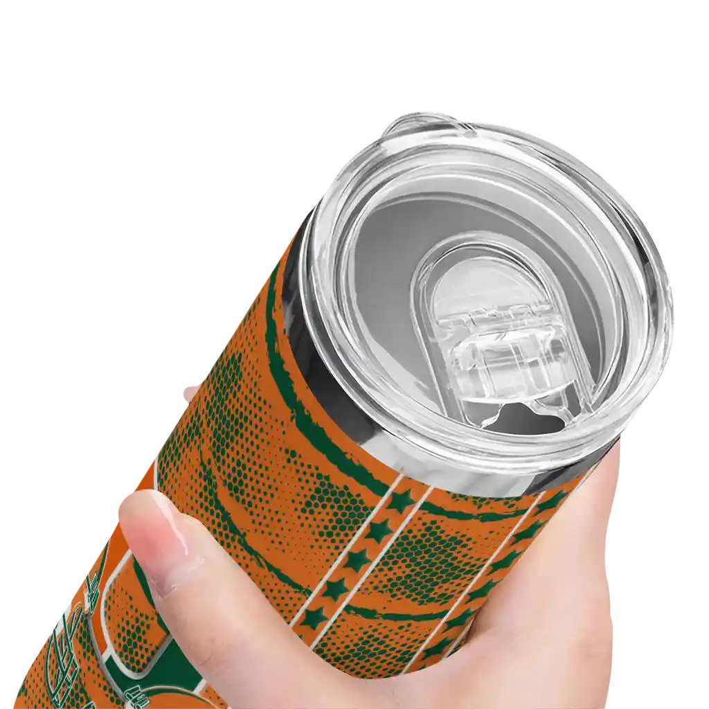personalized-miami-hurricanes-chevron-patch-orange-skinny-tumbler-high-quality-1.webp