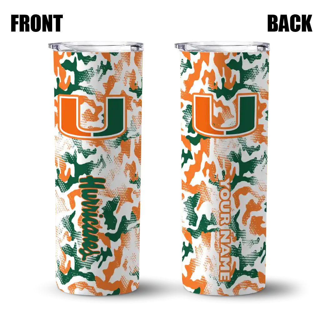 personalized-miami-hurricanes-claw-marks-orange-white-skinny-tumbler-fashion-forward.webp
