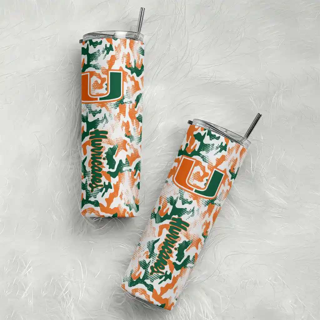 personalized-miami-hurricanes-claw-marks-orange-white-skinny-tumbler-top-rated.webp